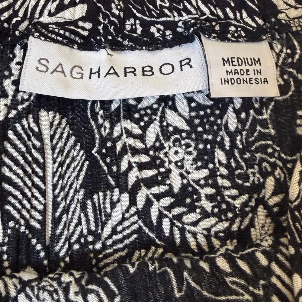 Sag Harbor Whimsigoth Paisley Midi Skirt // B&W Boho Fairycore Flowy Skirt M